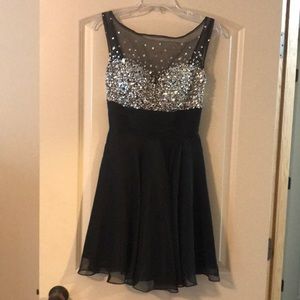 Black embellished formal dress
